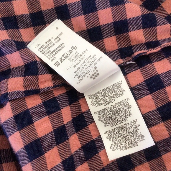 TOMMY BAHAMA BONITA CHECK PRINT POPOVER BLOUSE WOMENS SIZE SMALL - Picture 9 of 12